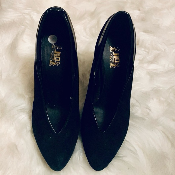 Black JLO heeled ankle shoes - Picture 2 of 2